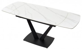 Стол ALATRI 120 MATT WHITE MARBLE SOLID CERAMIC / BLACK, ®DISAUR в Кургане - kurgan.mebel24.online | фото 4