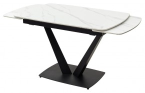 Стол ALATRI 120 MATT WHITE MARBLE SOLID CERAMIC / BLACK, ®DISAUR в Кургане - kurgan.mebel24.online | фото 8