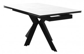 Стол BELLUNO 160 MARBLES KL-99 Белый мрамор матовый, итальянская керамика/ черный каркас, ®DISAUR в Кургане - kurgan.mebel24.online | фото 2