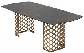 Стол CHIAVARI 220 KL-116 Черный мрамор матовый, итальянская керамика / бронзовый, ®DISAUR в Кургане - kurgan.mebel24.online | фото 7