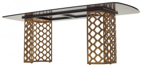 Стол CHIAVARI 220 KL-188 Контрастный мрамор матовый, итальянская керамика / Шампань, ®DISAUR в Кургане - kurgan.mebel24.online | фото 5