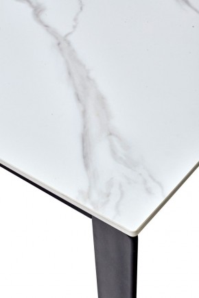 Стол CORNER 120 MATT WHITE MARBLE SOLID CERAMIC / BLACK, ®DISAUR в Кургане - kurgan.mebel24.online | фото 3