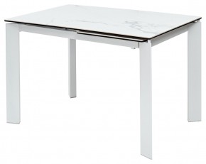 Стол CORNER 120 MATTE STATUARIO Белый мрамор матовый керамика, стекло/ белый каркас, ®DISAUR в Кургане - kurgan.mebel24.online | фото 2