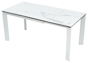 Стол CORNER 120 MATTE STATUARIO Белый мрамор матовый керамика, стекло/ белый каркас, ®DISAUR в Кургане - kurgan.mebel24.online | фото 3