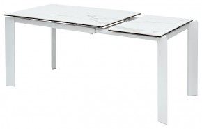 Стол CORNER 120 MATTE STATUARIO Белый мрамор матовый керамика, стекло/ белый каркас, ®DISAUR в Кургане - kurgan.mebel24.online | фото 4