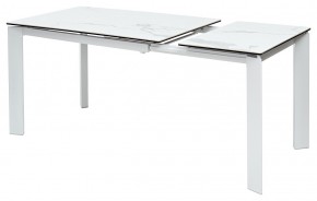 Стол CORNER 120 MATTE STATUARIO Белый мрамор матовый керамика, стекло/ белый каркас, ®DISAUR в Кургане - kurgan.mebel24.online | фото 5