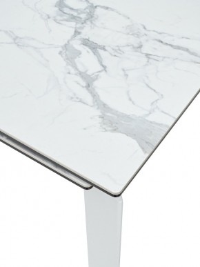 Стол CORNER 120 MATTE STATUARIO Белый мрамор матовый керамика, стекло/ белый каркас, ®DISAUR в Кургане - kurgan.mebel24.online | фото 6