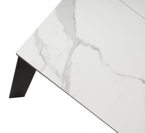 Стол CORNER 120 MATTE STATUARIO Белый мрамор матовый керамика, стекло/ черный каркас, ®DISAUR в Кургане - kurgan.mebel24.online | фото 8