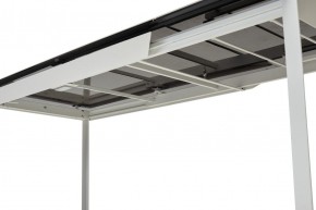 Стол CREMONA 140 HIGH GLOSS STATUARIO Белый мрамор глянцевый, керамика/ белый каркас, ®DISAUR в Кургане - kurgan.mebel24.online | фото 2