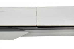 Стол CREMONA 140 HIGH GLOSS STATUARIO Белый мрамор глянцевый, керамика/ белый каркас, ®DISAUR в Кургане - kurgan.mebel24.online | фото 3