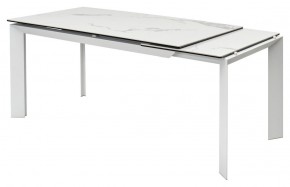 Стол CREMONA 140 HIGH GLOSS STATUARIO Белый мрамор глянцевый, керамика/ белый каркас, ®DISAUR в Кургане - kurgan.mebel24.online | фото 7