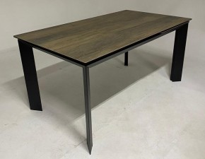 Стол CREMONA 140 KL-61 под дерево, итальянская керамика/ черный каркас, ®DISAUR в Кургане - kurgan.mebel24.online | фото 2