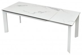 Стол CREMONA 140 MATTE STATUARIO Белый мрамор матовый, керамика/ белый каркас, ®DISAUR в Кургане - kurgan.mebel24.online | фото 5