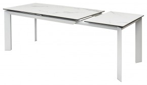 Стол CREMONA 140 MATTE STATUARIO Белый мрамор матовый, керамика/ белый каркас, ®DISAUR в Кургане - kurgan.mebel24.online | фото 6
