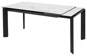 Стол CREMONA 140 MATTE STATUARIO Белый мрамор матовый, керамика/ черный каркас, ®DISAUR в Кургане - kurgan.mebel24.online | фото 6