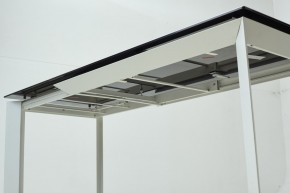 Стол CREMONA 180 KL-188 Контрастный мрамор матовый, итальянская керамика/ белый каркас, ®DISAUR в Кургане - kurgan.mebel24.online | фото 8