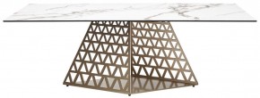 Стол ENNA 220 KL-188 Контрастный мрамор матовый, итальянская керамика/ каркас цвета шампань, ®DISAUR в Кургане - kurgan.mebel24.online | фото 10