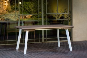 Стол Гармония раздвижной (Harmony Extendable) белый-капучино в Кургане - kurgan.mebel24.online | фото 1