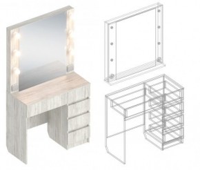 Стол гримерный - 2 (зеркало + стол) в Кургане - kurgan.mebel24.online | фото 3