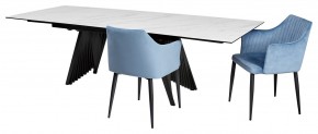 Стол IVAR 200 MARBLES KL-99 Белый мрамор, итальянская керамика, ®DISAUR в Кургане - kurgan.mebel24.online | фото 4