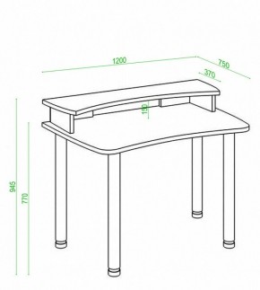 Стол компьютерный Домино Лайт СКЛ-Софт120МО+НКИЛ120 в Кургане - kurgan.mebel24.online | фото 2