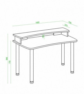 Стол компьютерный Домино Лайт СКЛ-Софт140МО+НКИЛ140 в Кургане - kurgan.mebel24.online | фото 4