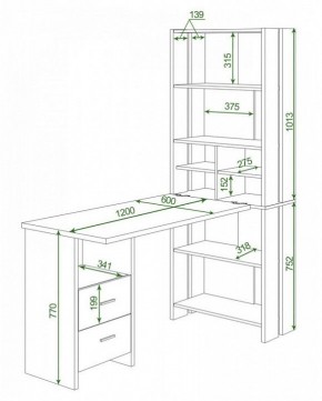 Стол компьютерный Домино Lite СТЛ-ОВ+С120Прям+ТЯЛ в Кургане - kurgan.mebel24.online | фото 2