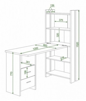 Стол компьютерный Домино Lite СТЛ-ОВ+С120Прям+ТЯЛ в Кургане - kurgan.mebel24.online | фото 2