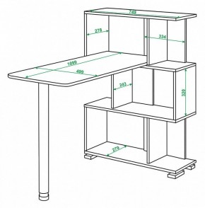 Стол компьютерный Домино СЛ-5-3СТ в Кургане - kurgan.mebel24.online | фото 2