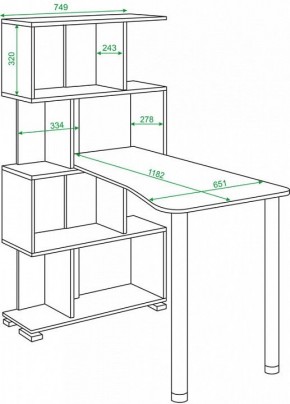 Стол компьютерный Домино СЛ-5-4СТ-2+БД+БЯ в Кургане - kurgan.mebel24.online | фото 2