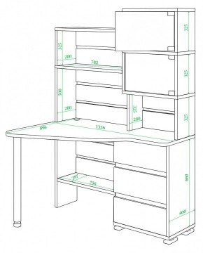 Стол компьютерный Домино СР-322 в Кургане - kurgan.mebel24.online | фото 2