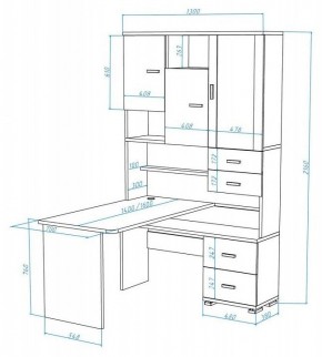 Стол компьютерный Домино СР-620/140 в Кургане - kurgan.mebel24.online | фото 2