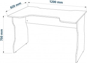 Стол компьютерный ВАРДИГ K1 120x82, антрацит/фиолетовый в Кургане - kurgan.mebel24.online | фото 3