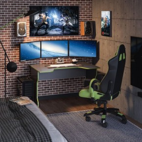 Стол компьютерный ВАРДИГ K1 120x82, антрацит/лайм в Кургане - kurgan.mebel24.online | фото 4