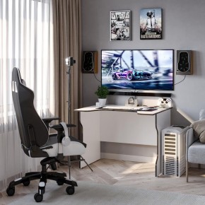 Стол компьютерный ВАРДИГ K2 100x82, белый/черный в Кургане - kurgan.mebel24.online | фото 4