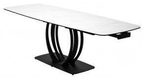 Стол MATERA 160 MARBLES KL-99 Белый мрамор матовый, итальянская керамика/ черный каркас, ®DISAUR в Кургане - kurgan.mebel24.online | фото 8