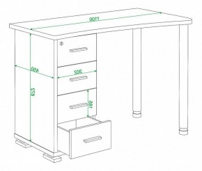Стол письменный Домино СКМ-50 в Кургане - kurgan.mebel24.online | фото 6