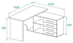 Стол письменный КСТ-109Л в Кургане - kurgan.mebel24.online | фото 3