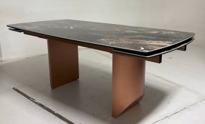 Стол ПУАНТО 200 TITANIUM LAWA NERO, керамика / МЕДЬ каркас М-City в Кургане - kurgan.mebel24.online | фото 3