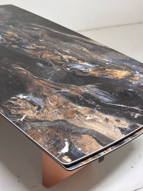 Стол ПУАНТО 200 TITANIUM LAWA NERO, керамика / МЕДЬ каркас М-City в Кургане - kurgan.mebel24.online | фото 6
