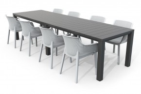 Стол раскладной Джули (Julie Double table 2 configurations) Графит в Кургане - kurgan.mebel24.online | фото 6