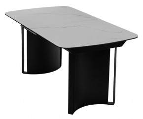 Стол RASMUS 160 TL-45 Белый мрамор, испанская керамика / черный каркас, ®DISAUR в Кургане - kurgan.mebel24.online | фото 3