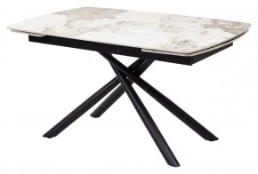 Стол RIVOLI 140 GLOSS LUXURY PANDORA SOLID CERAMIC / BLACK, ®DISAUR в Кургане - kurgan.mebel24.online | фото 1