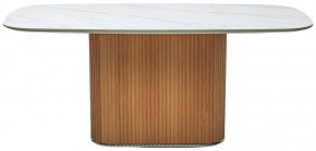 Стол TAMPA 180 цвет БЕЛЫЙ МРАМОР M326, керамика / Каркас OAK, ®DISAUR в Кургане - kurgan.mebel24.online | фото 9