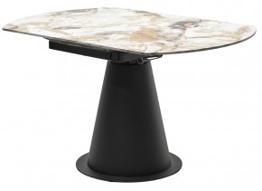 Стол TERAMO 135 GLOSS GRAND JADE SOLID CERAMIC, керамика, поворотн.механизм / Черный каркас, ®DISAUR в Кургане - kurgan.mebel24.online | фото 10