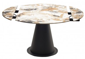 Стол TERAMO 135 GLOSS GRAND JADE SOLID CERAMIC, керамика, поворотн.механизм / Черный каркас, ®DISAUR в Кургане - kurgan.mebel24.online | фото 14