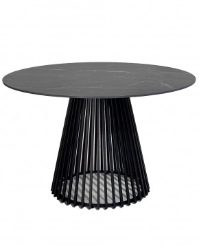 Стол TERNI 120 MATT BLACK MARBLE SOLID CERAMIC Черный мрамор матовый, керамика /Черн.каркас, ®DISAUR в Кургане - kurgan.mebel24.online | фото 3