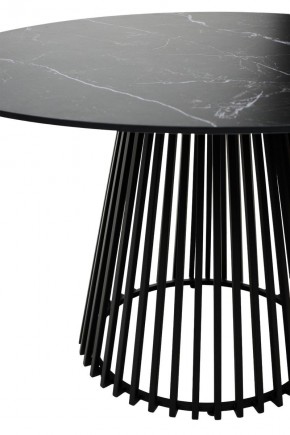 Стол TERNI 120 MATT BLACK MARBLE SOLID CERAMIC Черный мрамор матовый, керамика /Черн.каркас, ®DISAUR в Кургане - kurgan.mebel24.online | фото 5