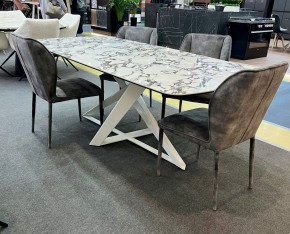 Стол VICENZA 220 BULGARI WHITE, керамика / белый, ®DISAUR в Кургане - kurgan.mebel24.online | фото 2