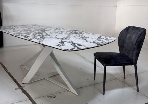 Стол VICENZA 220 BULGARI WHITE, керамика / белый, ®DISAUR в Кургане - kurgan.mebel24.online | фото 4